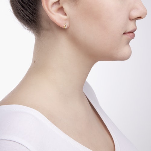 Kolczyki łezki Savicki: złote, diamenty